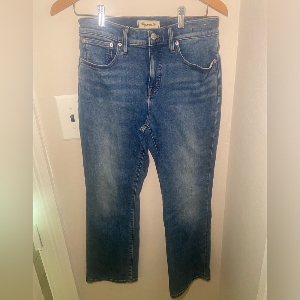 Madewell Mid Rise Kick Out Jeans 28 blue denim